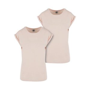 Koszulka damska Urban Classics extended shoulder (x2). Czerwone koszulki sportowe Urban Classics, bez wzorów, bez ramiączek. Za 149,50 zł.