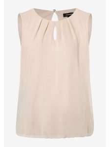 More & More Bluzka w kolorze beżowym rozmiar: 38. Brązowe bluzki More & More, bez wzorów, bez kołnierzyka, bez ramiączek. Za 113,63 zł.