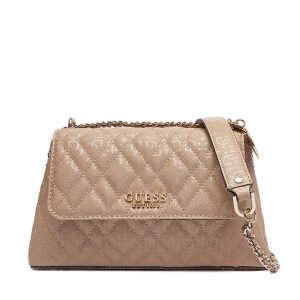 Torebka Guess. Brązowe torebki klasyczne Guess, z aplikacjami, bez dodatków. Za 639,99 zł.