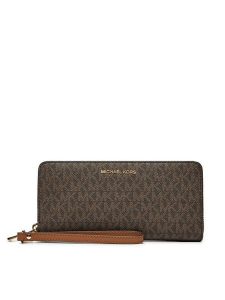 MICHAEL Michael Kors Portfel Jet Set 32F1GJ6E7B Brązowy. Brązowe portfele MICHAEL Michael Kors, bez wzorów, ze skóry. Za 478,99 zł.