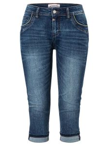 Timezone Rybaczki dżinsowe "Tali" - Slim fit - w kolorze granatowym rozmiar: W31. Niebieskie jeansy Timezone, bez wzorów. Za 135,81 zł.