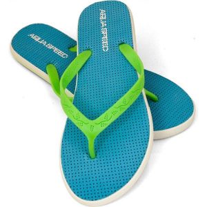 Japonki basenowe damskie Aqua Speed Loma. Niebieskie klapki Aqua-Speed, bez wzorów, bez obcasa. Za 47,99 zł.