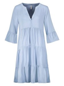 Sublevel Sukienka w kolorze błękitnym rozmiar: S. Niebieskie sukienki Sublevel, s, bez wzorów, z wiskozy, bez kołnierzyka, bez ramiączek, midi. Za 113,99 zł.