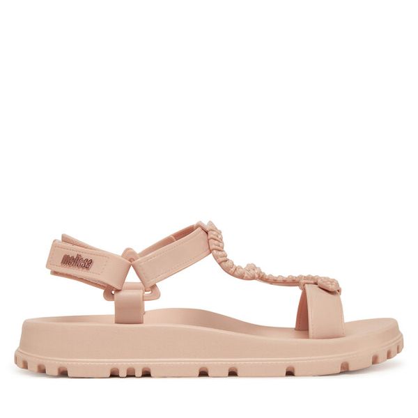 Sandały Melissa. Czerwone sandały Melissa, bez wzorów, bez obcasa, na płaskiej podeszwie, bez zapięcia. Za 399,99 zł.