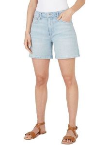 Pepe Jeans Szorty dżinsowe w kolorze błękitnym rozmiar: W30. Niebieskie szorty Pepe Jeans, z aplikacjami, z jeansu, klasyczne, z podwyższonym stanem. Za 149,31 zł.