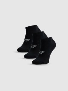 4F Skarpetki krótkie (3-pack) damskie - czarne 39-42. Czarne skarpetki 4f, bez wzorów, z bawełny. Za 49,99 zł.