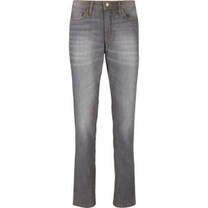 Dżinsy Mom mid waist, komfort-stretch. Niebieskie jeansy bonprix, bez wzorów, z jeansu. Za 97,99 zł.