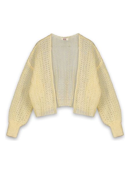 Like Flo Kardigan w kolorze żółtym rozmiar: 152. Żółte kardigany Like Flo, ze splotem. Za 139,95 zł.