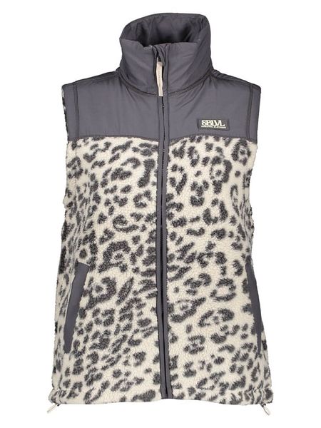 Sublevel Kamizelka pluszowa w kolorze antracytowo-kremowym rozmiar: S. Brązowe kamizelki Sublevel, s, bez wzorów, bez kołnierzyka, bez ramiączek, bez kaptura. Za 117,73 zł.