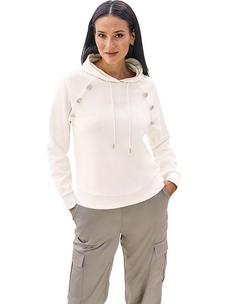 Heine Bluza w kolorze kremowym rozmiar: 48. Brązowe bluzy Heine, bez wzorów, z kapturem. Za 78,28 zł.