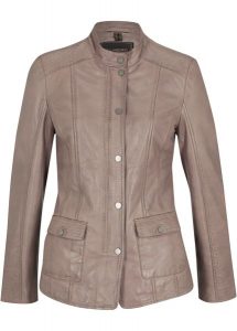 Kurtka skórzana ze skóry jagnięcej nappa. Czarne kurtki bonprix, bez wzorów, ze skóry, bez kaptura. Za 589,99 zł.