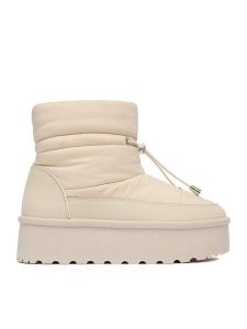 DeeZee Śniegowce HD1288 Beżowy. Brązowe buty zimowe DeeZee, z materiału, bez obcasa, bez zapięcia. Za 179,99 zł.