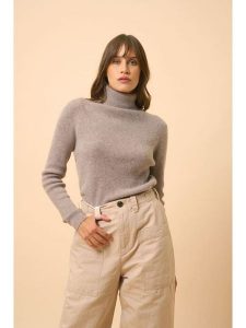 Just Cashmere Kaszmirowy golf "Lexie" w kolorze szarym rozmiar: S. Szare golfy Just Cashmere, bez wzorów, z kaszmiru. Za 478,62 zł.