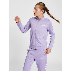 Damska bluza dresowa zapinana na zamek Hummel Legacy. Czerwone bluzy Hummel, m, bez wzorów, z dresówki, bez kaptura. Za 217,50 zł.