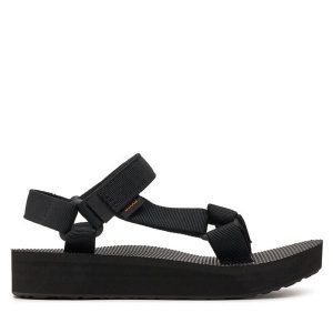 Sandały Teva. Czarne buty trekkingowe Teva, bez wzorów, bez obcasa, bez zapięcia. Za 249,99 zł.