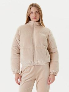 Guess Kurtka zimowa V4BL03 K0232 Beżowy Regular Fit. Brązowe kurtki Guess, na zimę, xs, z aplikacjami, z syntetyku, bez kaptura. Za 459,99 zł.