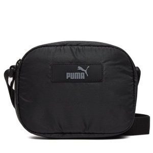 Torebka Puma. Czarne listonoszki Puma, bez wzorów, bez dodatków. Za 79,99 zł.