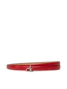 Calvin Klein Pasek Damski Ck Buckle Skinny Belt 1.5 K60K612932 Czerwony. Czerwone paski Calvin Klein, bez wzorów, ze skóry. Za 119,99 zł.