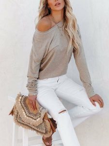 Milan Kiss Bluza w kolorze beżowym rozmiar: M. Brązowe bluzy Milan Kiss, m, bez wzorów, bez kaptura. Za 122,96 zł.