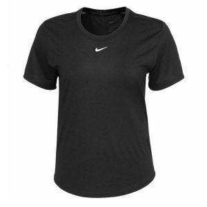 T-shirt Damski Nike Dri-FIT One. Czarne koszulki sportowe Nike, bez wzorów, bez ramiączek, na fitness i siłownię, dri-fit (nike). Za 123,20 zł.