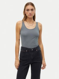 Vero Moda Top Maxi 10185110 Szary Regular Fit. Szare topy Vero Moda, s, bez wzorów, z bawełny, bez kołnierzyka, bez ramiączek. Za 49,99 zł.