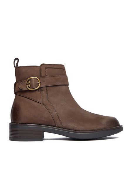 Lasocki Botki CEO-WI23-JIA-03 Brązowy. Brązowe botki Lasocki, bez wzorów, z nubiku, bez obcasa, na płaskiej podeszwie, bez zapięcia. Za 189,99 zł.