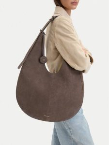 GINO ROSSI Torebka EO-224-19586-1 Beżowy ciemny. Brązowe shopper bag Gino Rossi, bez wzorów, ze skóry, bez dodatków. Za 599,99 zł.