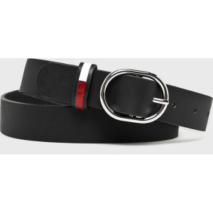Tommy Jeans - Pasek skórzany. Czarne paski marki Tommy Jeans, w paski, z jeansu. Za 179,90 zł.