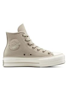 Converse Skórzane sneakersy "Chuck Taylor All Star Lift Platform" w kolorze beżowym rozmiar: 41. Brązowe trampki Converse, bez wzorów, za kostkę, bez zapięcia. Za 249,95 zł.