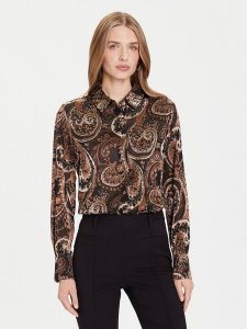Guess Koszula W5BH78 W2770 Brązowy Regular Fit. Brązowe koszule Guess, xl, z aplikacjami, z syntetyku, bez kołnierzyka, bez ramiączek. Za 339,99 zł.