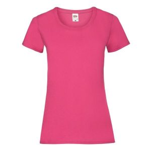 Koszulka Damska Valueweight. Czerwone bluzki FRUIT OF THE LOOM, xs, bez wzorów, sportowe, bez kołnierzyka, bez ramiączek. Za 30,99 zł.