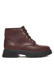 Timberland Trzewiki Cambria Valley Mid TB0A42B8EIW1 Bordowy. Czerwone botki Timberland, bez wzorów, ze skóry, bez obcasa, na płaskiej podeszwie, bez zapięcia. Za 559,99 zł.