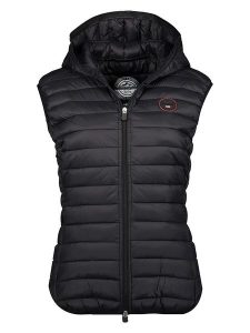 Geographical Norway Kamizelka pikowana "Vafne" w kolorze czarnym rozmiar: XXL. Czarne kamizelki Geographical Norway, xxl, bez wzorów, bez kołnierzyka, bez ramiączek, bez kaptura. Za 127,35 zł.