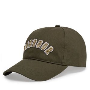 Czapka z daszkiem Barbour. Zielone czapki Barbour, bez wzorów. Za 89,99 zł.
