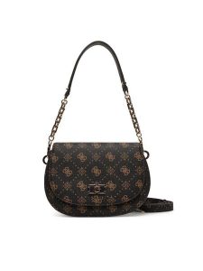 Guess Torebka Emelie Logo HWGP99 28200 Brązowy. Brązowe torebki klasyczne Guess, z aplikacjami, ze skóry, bez dodatków. Za 659,99 zł.