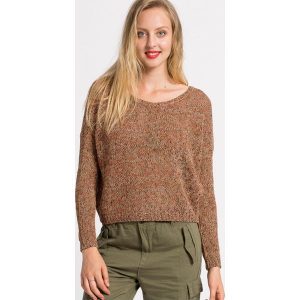 Review - Sweter. Brązowe swetry klasyczne marki Review, z bawełny. W wyprzedaży za 59,90 zł.