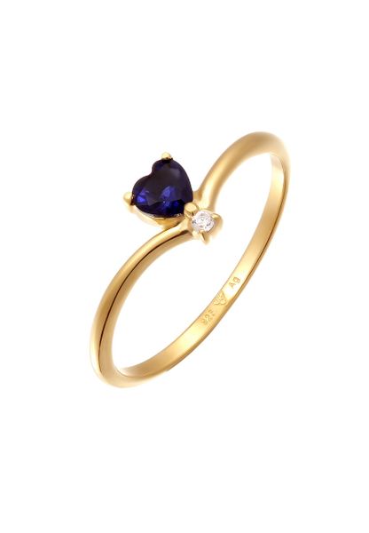 Elli DIAMONDS Kamieniami Kobiety Serce Diament Labgrown Biały Szafir Niebieski 925 Sterling Silver Pozłacany Strój Wieczorowy Złoto Pierścionki 1 ct D. Białe pierścionki Elli DIAMONDS, z diamentem, pozłacane. Za 403,99 zł.