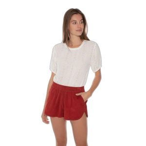 Szorty damskie Protest Luz. Brązowe szorty Protest, bez wzorów, z bawełny. W wyprzedaży za 79,99 zł.