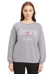 Miss goodlife Bluza "London" w kolorze szarym rozmiar: S. Szare bluzy miss goodlife, s, bez wzorów, z bawełny, bez kaptura. Za 173,99 zł.