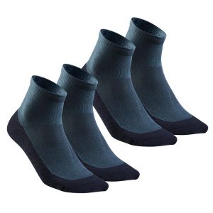 Skarpety turystyczne Quechua Hike 50 Mid x2. Niebieskie skarpetki QUECHUA, bez wzorów, z bawełny. Za 21,99 zł.