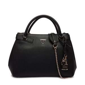 Torebka Guess. Czarne kuferki Guess, z aplikacjami, bez dodatków. Za 719,99 zł.