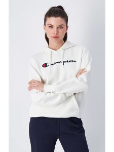 Champion Bluza w kolorze białym rozmiar: L. Białe bluzy Champion, l, bez wzorów, z kapturem. Za 122,96 zł.