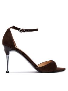 Guess Szpilki FLTSEE SUE03 Brązowy. Brązowe szpilki Guess, z aplikacjami, ze skóry, bez obcasa. Za 674,99 zł.