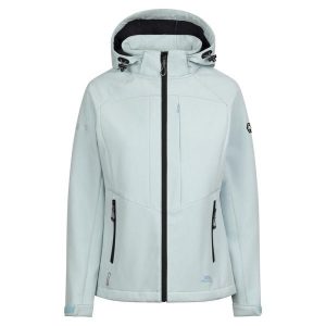 Trespass Fryatt - Damska kurtka typu softshell Seafoam Marl. Kurtki sportowe Trespass, na zimę, z aplikacjami, z gumy, bez kaptura, narciarskie. W wyprzedaży za 428,30 zł.