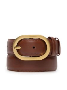 Gino Rossi Pasek Damski BLYL23001 Brązowy. Brązowe paski Gino Rossi, bez wzorów, ze skóry. Za 99,99 zł.