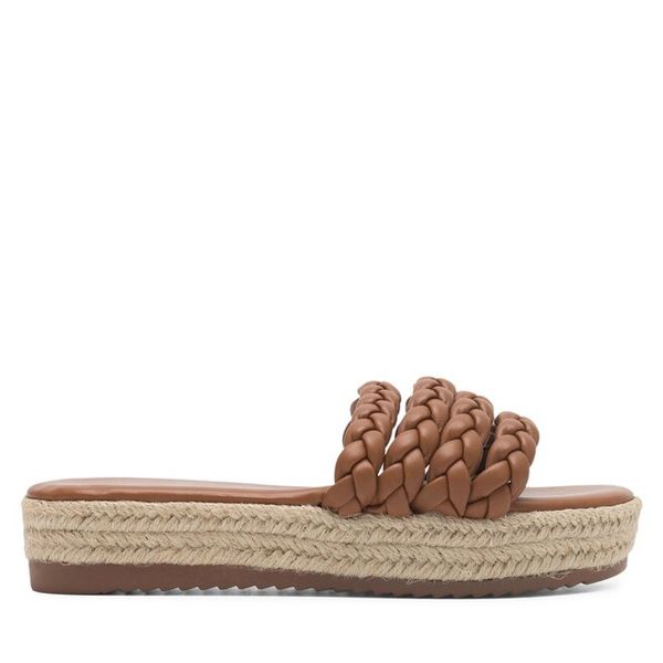 Espadryle DeeZee. Brązowe espadryle DeeZee, bez wzorów, bez obcasa. Za 129,99 zł.