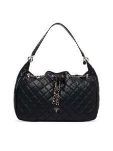 Guess Torebka Juliet HWQG24 56010 Czarny. Czarne torebki klasyczne Guess, z aplikacjami, ze skóry, bez dodatków. Za 674,99 zł.