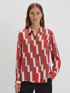 Someday Koszula "Zinnova" w kolorze czerwono-białym rozmiar: 36. Białe koszule someday., bez wzorów, z wiskozy, bez kołnierzyka, bez ramiączek. Za 217,99 zł.
