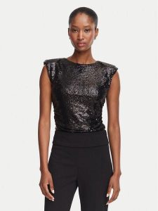 Rinascimento Body CFC0130361003 Czarny Slim Fit. Czarne body i gorsety Rinascimento, bez wzorów, z syntetyku. Za 524,99 zł.