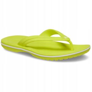 Japonki Dla Dorosłych Crocs Crocband Flip. Białe klapki Crocs, bez wzorów, z materiału, bez obcasa. Za 169,99 zł.